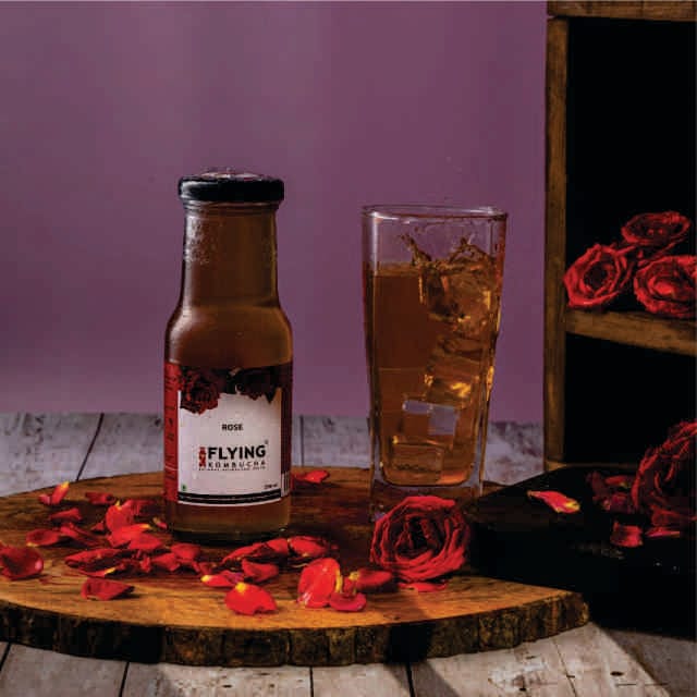 Flying Kombucha Rose Kombucha Natural Sparkling Juice - 200ml