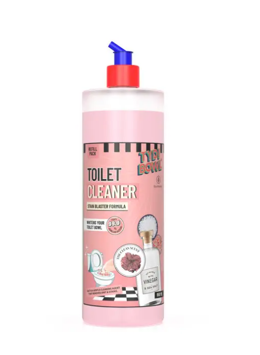 TYDI BOWL Toilet Cleaner Liquid, Hard Water Stain Remover with Vinegar Powered, Non-Toxic, Child Safe & Pet Safe, The Clean Scent