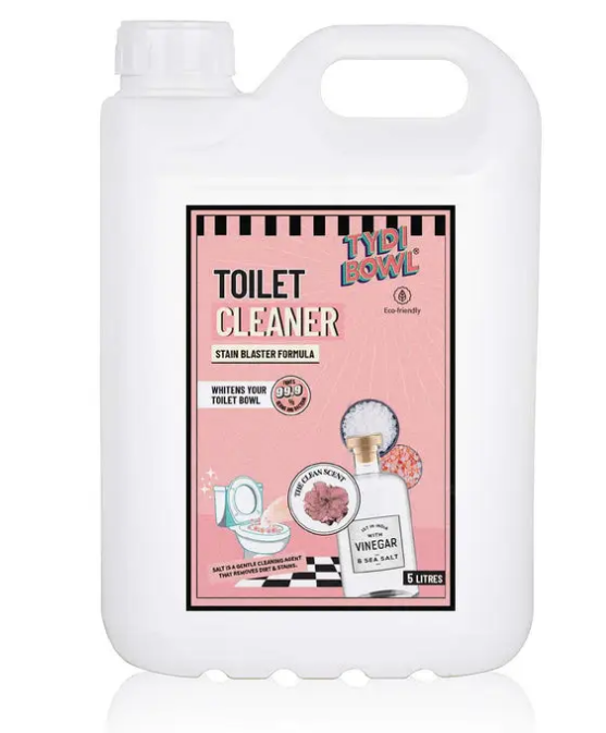 TYDI BOWL Toilet Cleaner Liquid, Hard Water Stain Remover with Vinegar Powered, Non-Toxic, Child Safe & Pet Safe, The Clean Scent