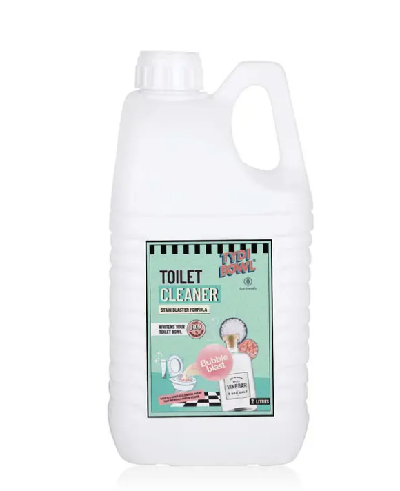 TYDI BOWL Toilet Cleaner, Hard Water Stain Remover, Vinegar Powered, Non-Toxic, Child Safe & Pet Safe, BubbleBlast