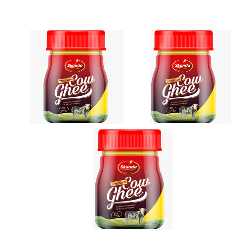 Skanda Premium Desi Cow Ghee | Fresh Curd-Churned | Rich in Healthy Fats | Made with Traditional Bilona Method | Pure & Authentic Cow Ghee