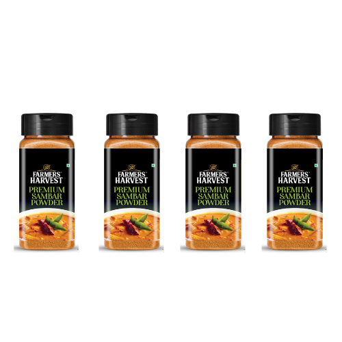 Farmers Harvest Premium Kitchen King Masala Powder, Sambar Powder, Coriander Powder and Turmeric Powder