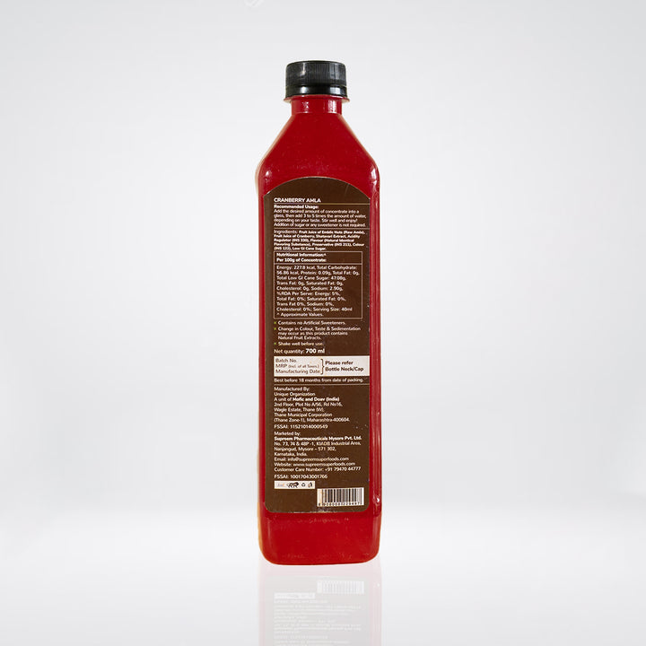 Supreem Super Foods Normalife Cranberry Amla Healthy Squash 700ml