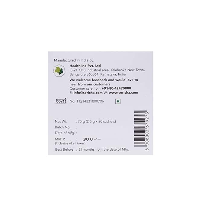 SeriCha Ginger Lemon Ginger | Pack of 30 Sachets | Organic Mulberry Leaf Infusion | 100% Natural & Certified Organic