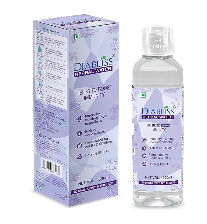 Diabliss Herbal Water - 500ml For Blood Glucose Management, Enhancing Healthy Hair and Hypertension Management