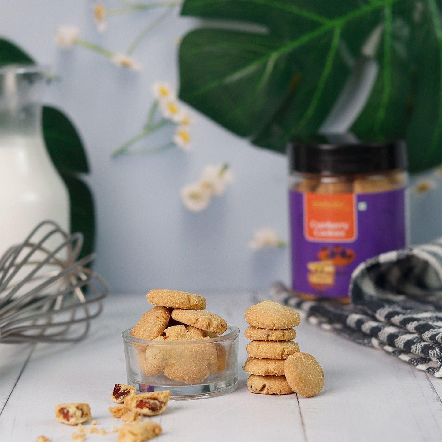 DIBHA RUCHOKS - Cranberry Cookies 70g (High in Fiber & Protein, Crunchy)
