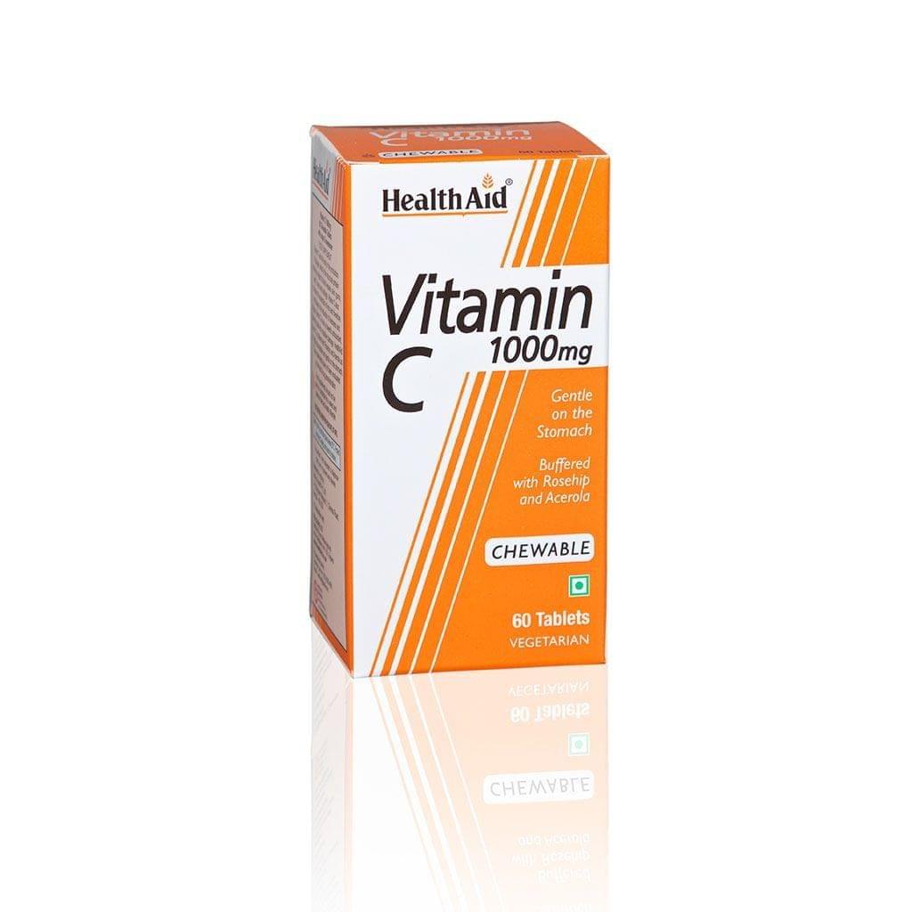 HealthAid - Vitamin C 1000mg Complex with Vitamin D -60 Chewable Tablets