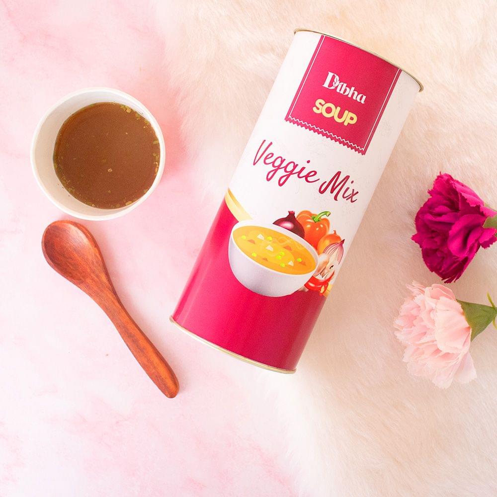DIBHA - Instant Mix Veg Soup 50g (Ready to Drink Instant Soup Cups)