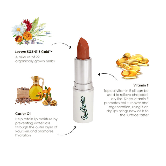 Paul Penders Hand Made Natural Cream Lipstick For A Natural Look | Moisture Rich Colour - Tearose 4g