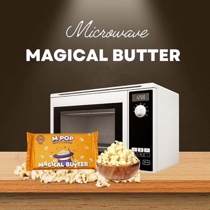 M POP Magical Butter - Microwave Popcorn Instant Popcorn with Magic | Theatre Like Popcorn at Home 95g