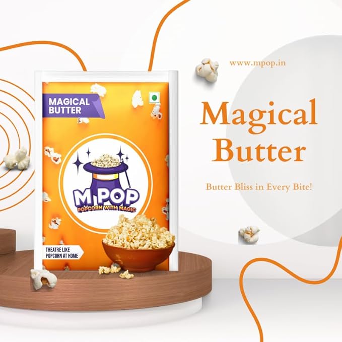 M POP Magical Butter Instant Popcorn with Magic | Theatre Like Popcorn at Home 70g