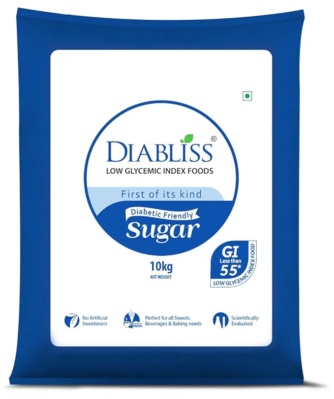 Diabliss Diabetic Friendly Sugar 10 kg Bag - Herbal Water for Blood Glucose Management 500ml Bottle pack of 2