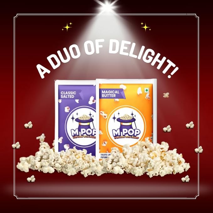 M POP Combo of Magical Butter & Salted Instant Popcorn with Magic | Theatre Like Popcorn at Home