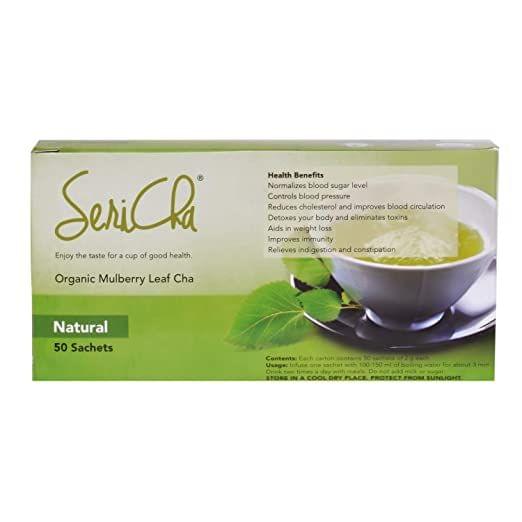 SeriCha Natural | Pack of 50 Sachets | Organic Mulberry Leaf Infusion | 100% Natural & Certified Organic