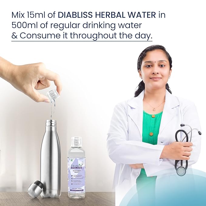 Diabliss Herbal Water to Boost Immunity, Tested among Adults & Children with 100% Effectiveness, Compatible with Milk for Children