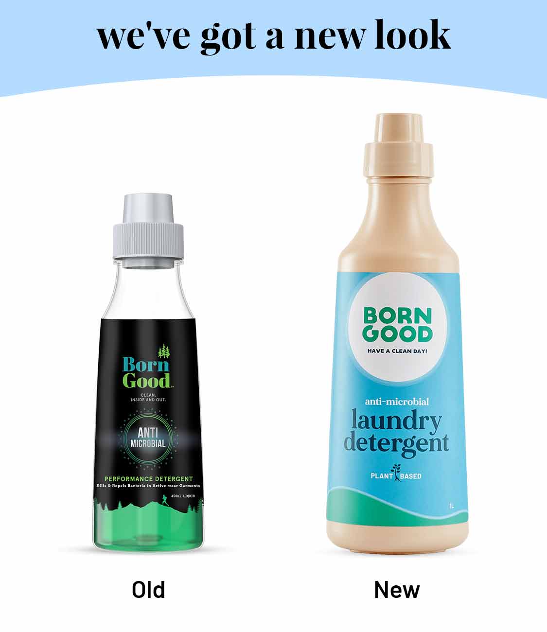 Born Good Plant-based Anti Microbial Laundry Detergent - 1 L Bottle
