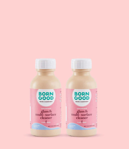 Born Good Plant-based Glass & Multi-Surface Cleaner Concentrate 50ml x 2 (Makes 1 L)