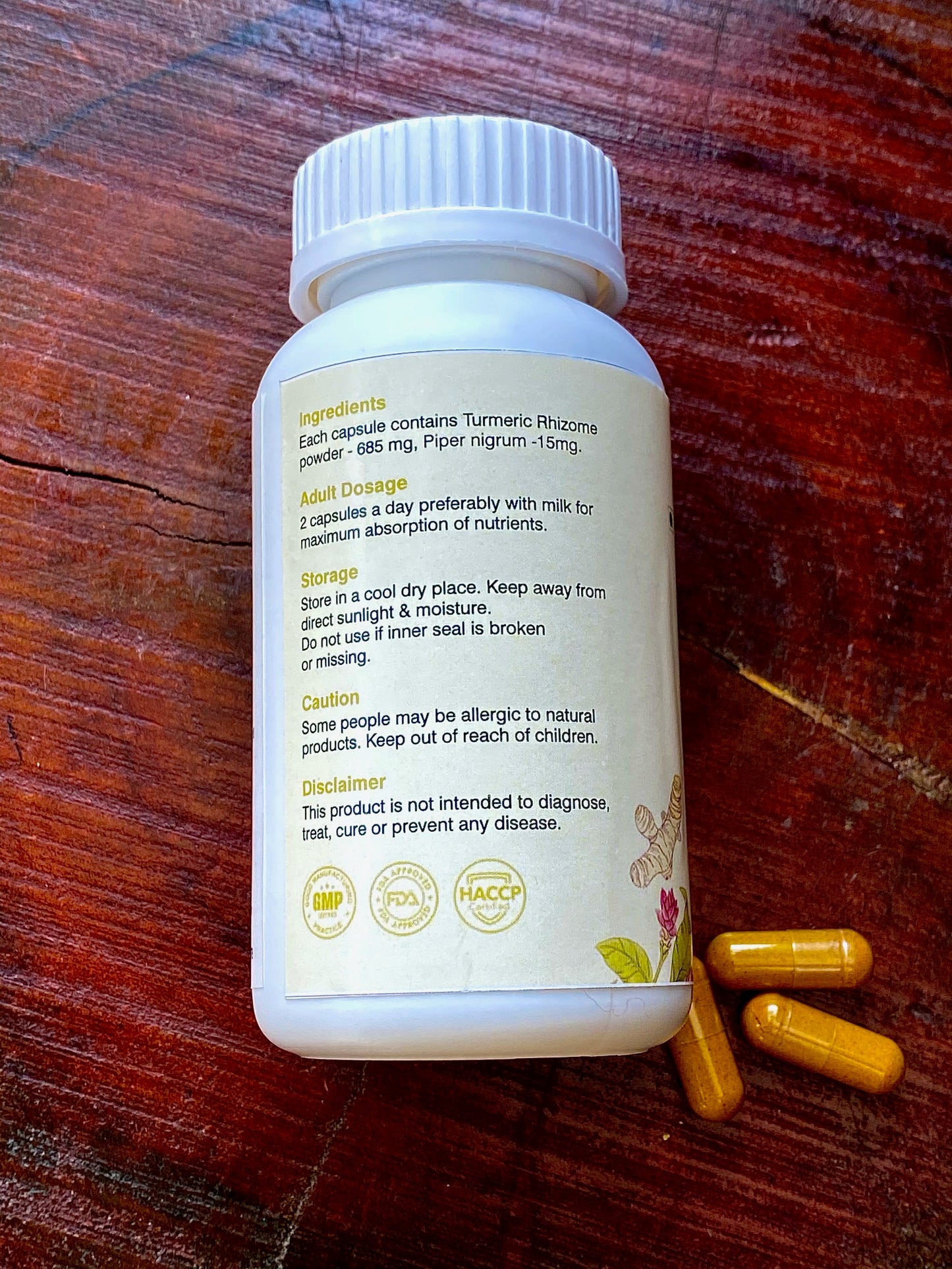 Daivik Moringa Turmeric Veg Capsules | 100% Natural | Immunity Booster, AntiInflammatory, Antioxidant | 100 Caps Each