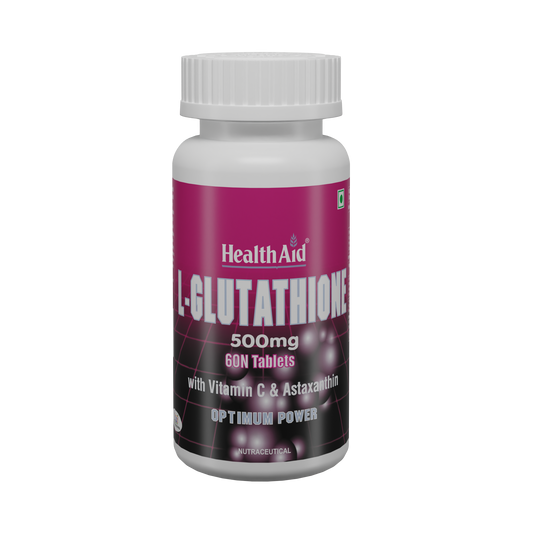 HealthAid L-Glutathione 500mg with Vitamin C & Astaxanthin (60 Tablet)