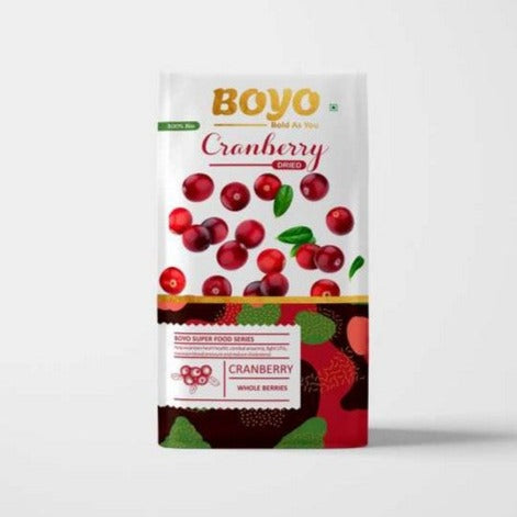 THE BOYO Dried Whole Cranberry 200g, Gluten Free, Vegan and NON GMO, Unsweetened Cranberries Dry Fruits Without Sugar (Dried Whole Cranberries 200g)