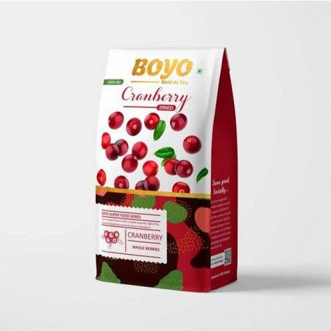 THE BOYO Dried Whole Cranberry 200g, Gluten Free, Vegan and NON GMO, Unsweetened Cranberries Dry Fruits Without Sugar (Dried Whole Cranberries 200g)