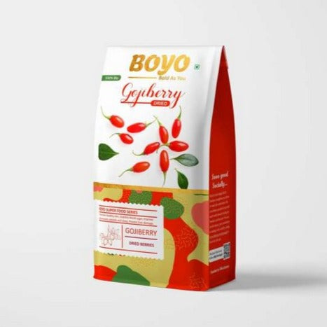 THE BOYO Dried Whole Gojiberry Vegan Free and Gluten Free Unsulphured, Unsweetened and Naturally Dehydrated Fruit, 200g