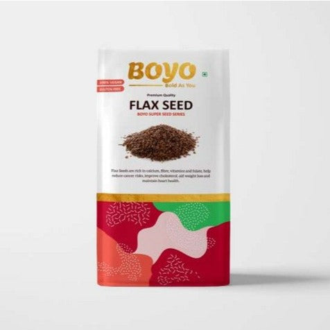 THE BOYO Raw Flax Seed 500g Fiber Rich Alsi Seeds, Rich Source of Lignans, High in Omega-3 and Fiber