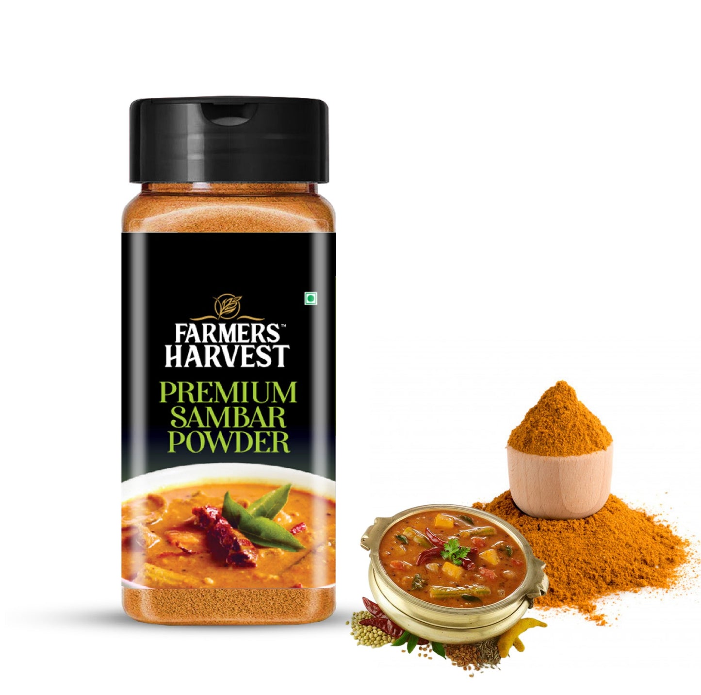 Farmers Harvest Premium Kitchen King Masala Powder, Sambar Powder, Coriander Powder and Turmeric Powder