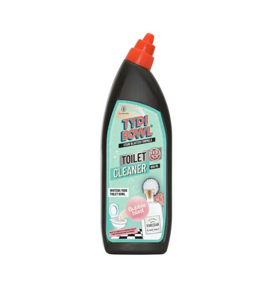 TYDI BOWL Toilet Cleaner, Hard Water Stain Remover, Vinegar Powered, Non-Toxic, Child Safe & Pet Safe, BubbleBlast