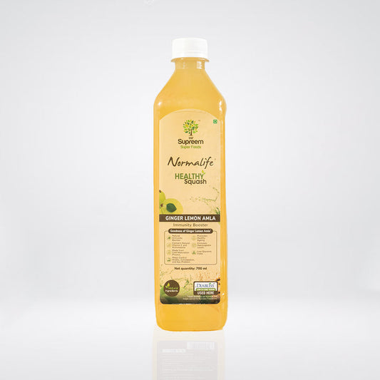 Supreem Super Foods Normalife Ginger Lemon Amla Healthy Squash 700ml