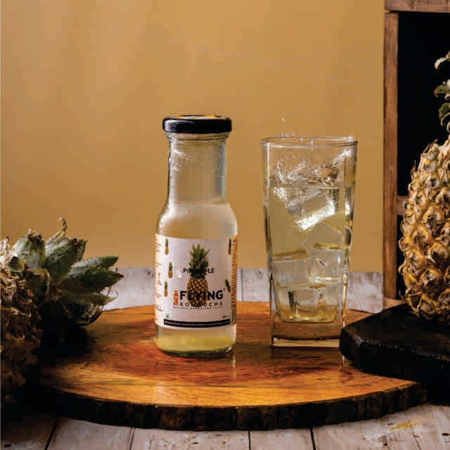 Flying Kombucha Pineapple Kombucha Natural Sparkling Juice - 200ml