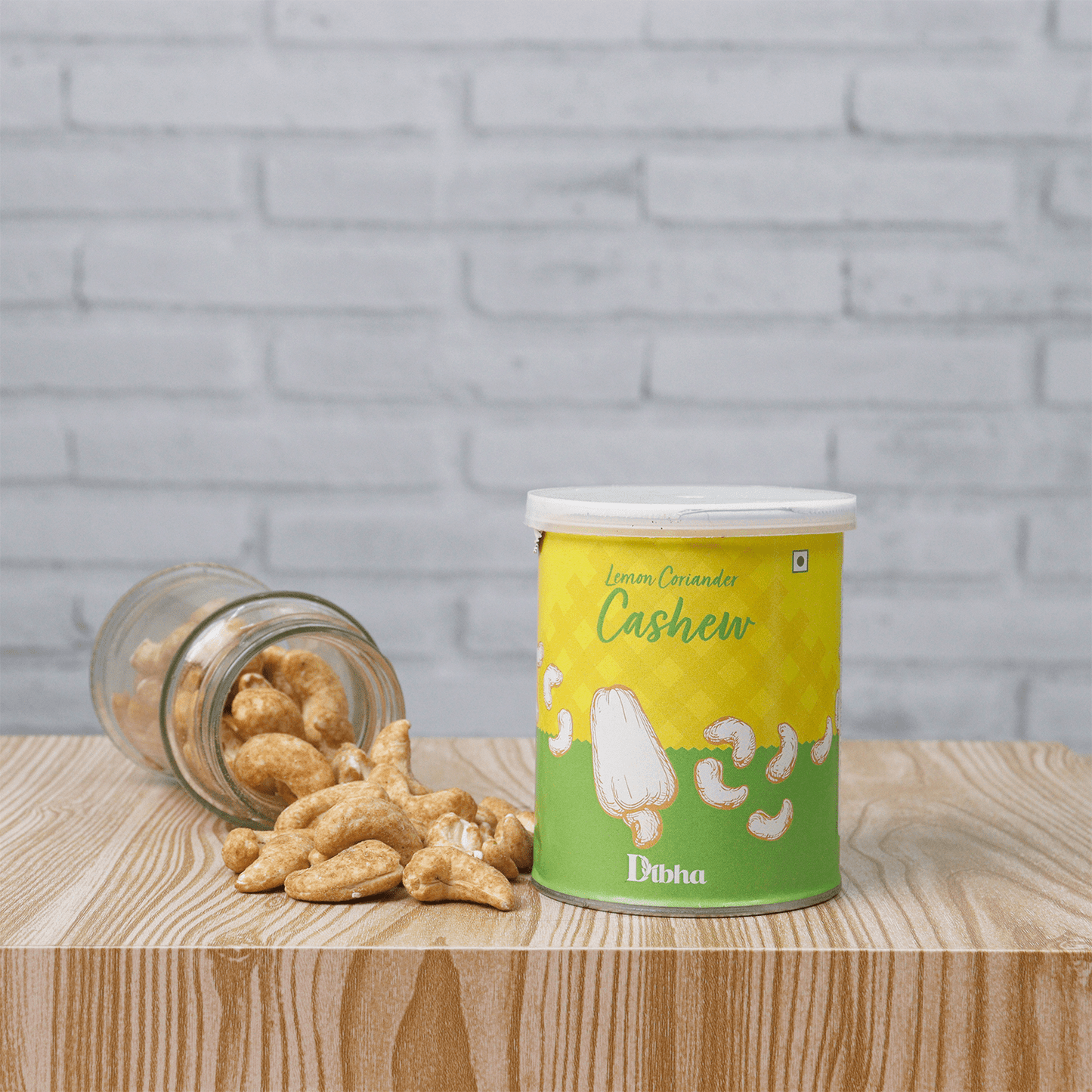 DIBHA - HONEST SNACKING Lemon Coriander Cashew 100g (Healthy Nuts, Anytime Munching, Rich in Fiber & Protein, All Time Snack)