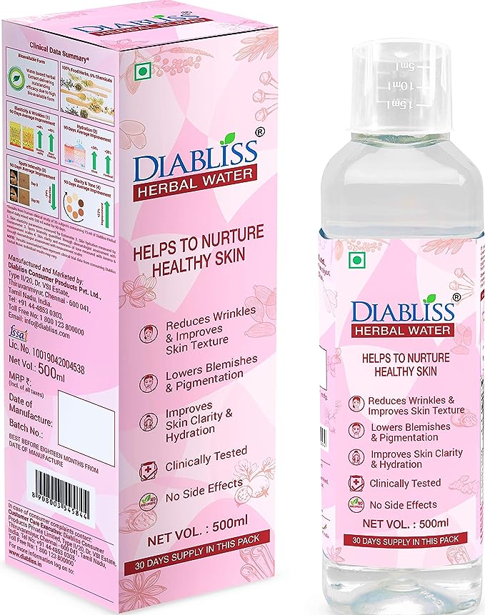 Diabliss Diabetic Friendly Sugar 5 kg Bag - Herbal Water for Hypertension Management 500ml Bottle pack of 2