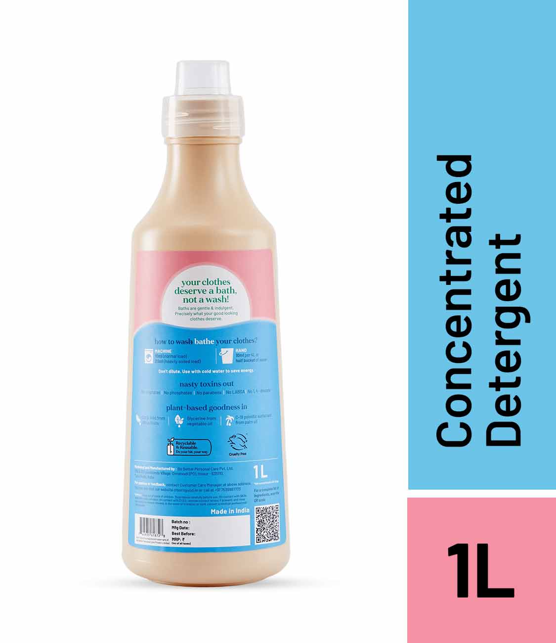Born Good Plant-based Concentrated Laundry Detergent -  1 L Bottle