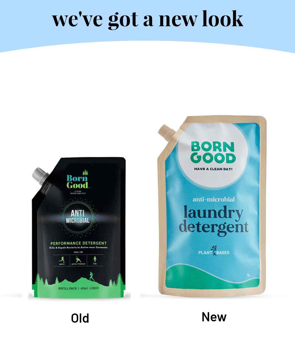 Born Good Plant-based Anti Microbial Laundry Detergent - 1 L Refill