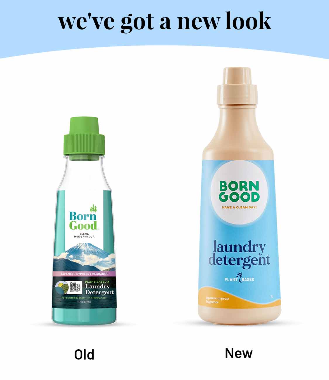 Born Good Plant-based Fragrance Laundry Detergent (Japanese Cypress) - 1 L Bottle