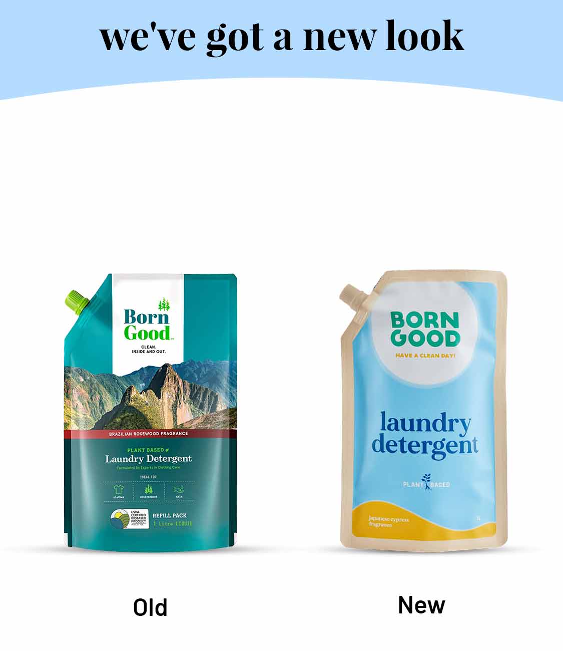 Born Good Plant-based Fragrance Laundry Detergent (Japanese Cypress) - 1 L Refill