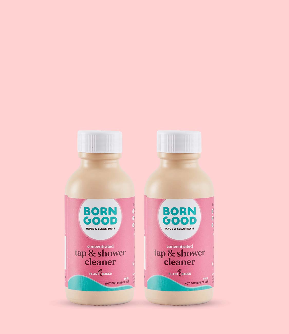 Born Good Plant-based Tap & Shower Cleaner Concentrate 50ml x 2 (Makes 1 L)