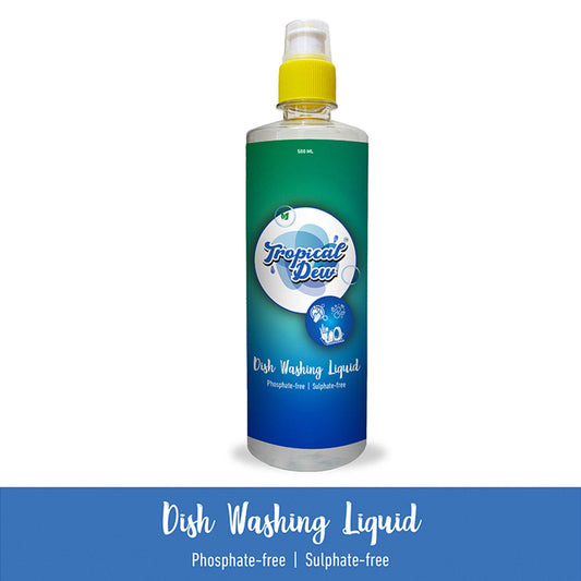 Tropical Dew Dish Washing Liquid Tough on Grease & Gentle on Hands, Phosphate-free and Sulphate-free Dish Cleaning Gel