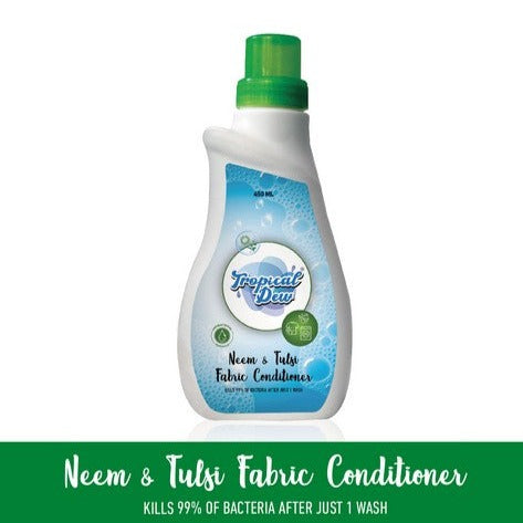 Tropical Dew Neem and Tulsi Fabric Conditioner and Softener-Kills 99% Bacteria - 450ml