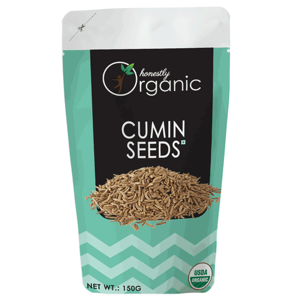 D-Alive Honeslty Organic Cumin Seeds/ Jeera (USDA Organic Certified, 100% Pure & Natural) - 150g (Pack of 2)