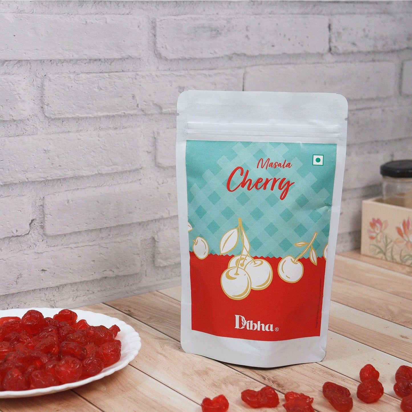 DIBHA - HONEST SNACKING Masala Cherry 200g (Chatpata Cherry Healthy Snack, Dehydrated Fruits, Delicious & Dried)