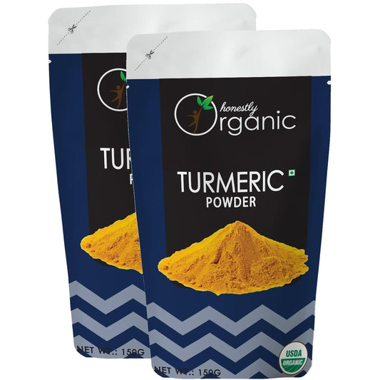 D-Alive Honestly Organic Turmeric Powder/ Haldi Powder (USDA Organic Certified, 100% Pure & Natural, High in Curcumin) - 150g (Pack of 2)